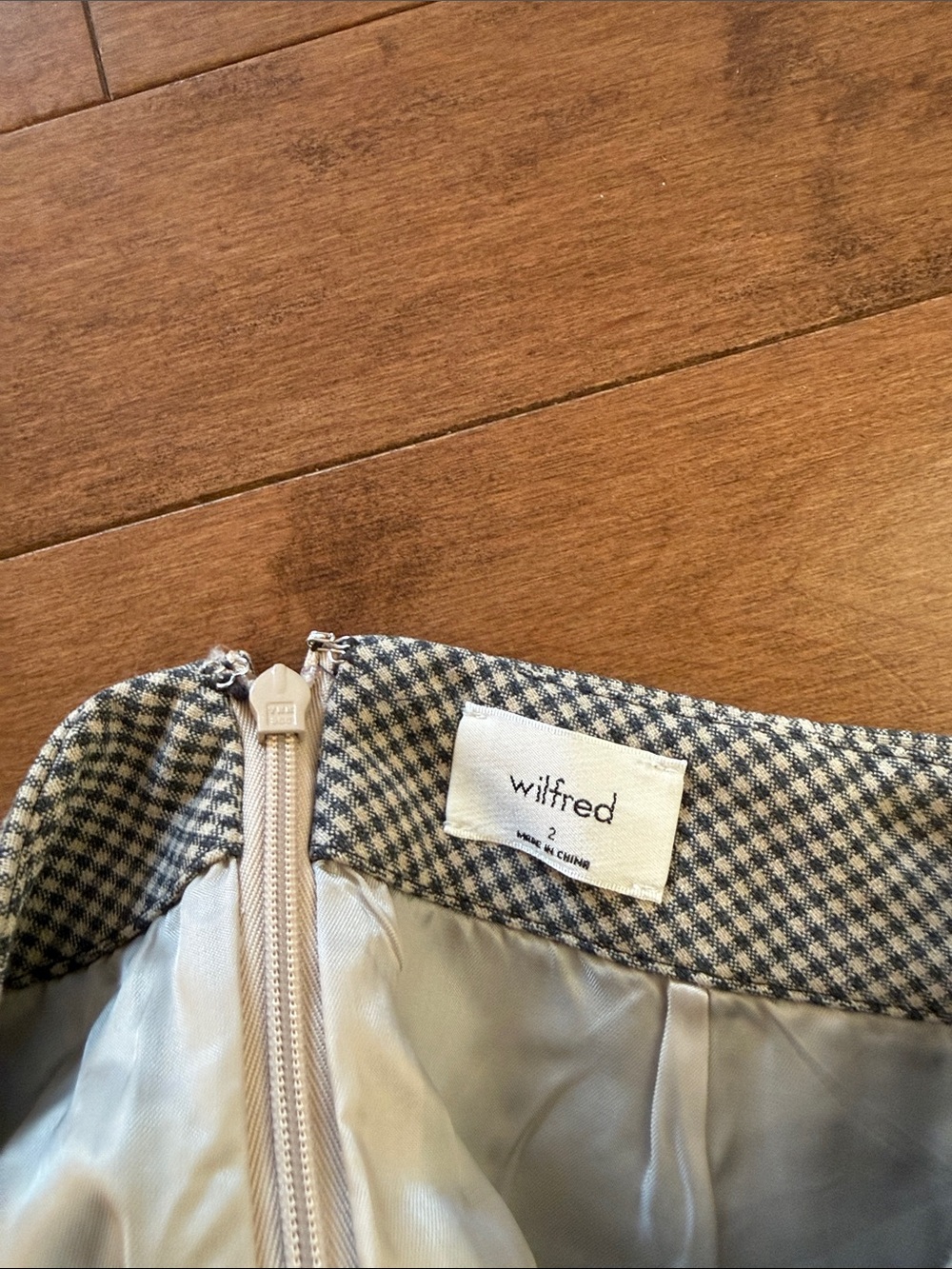 Wilfred Black & White Gingham Mini Skirt - Picture 3 of 3